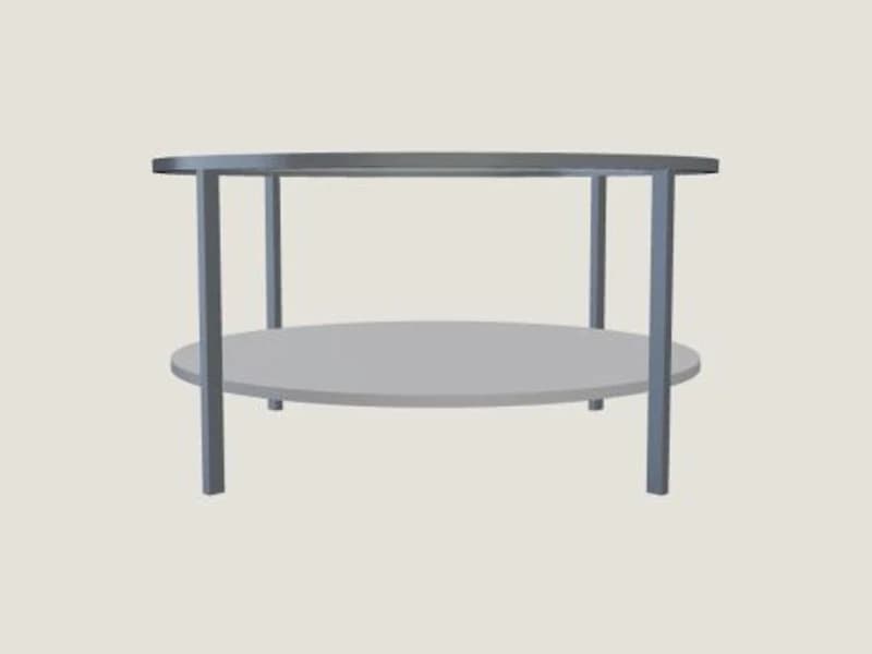 Glass side table simulation preview